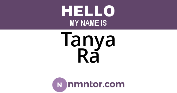Tanya Ra