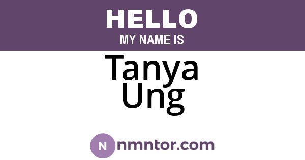 Tanya Ung