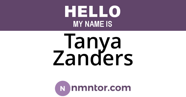 Tanya Zanders