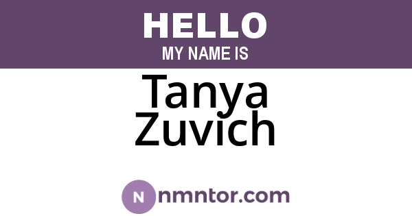 Tanya Zuvich