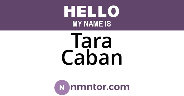 Tara Caban