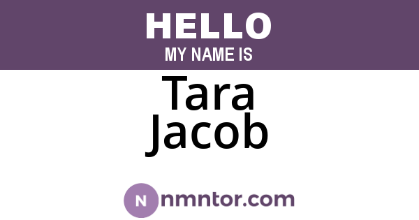 Tara Jacob