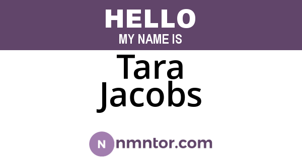 Tara Jacobs