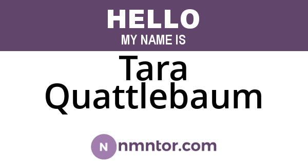 Tara Quattlebaum
