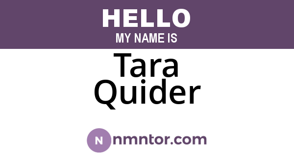 Tara Quider
