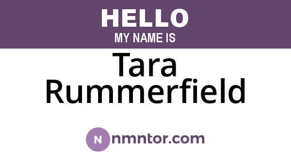Tara Rummerfield