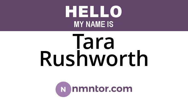 Tara Rushworth