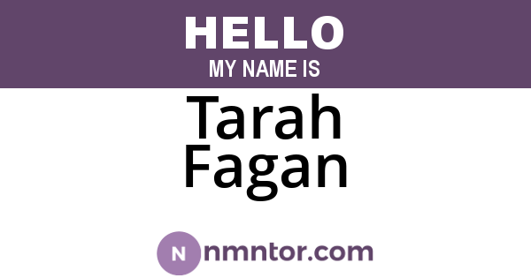 Tarah Fagan