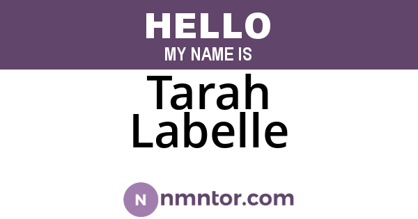 Tarah Labelle