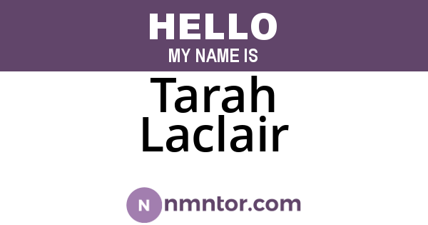Tarah Laclair