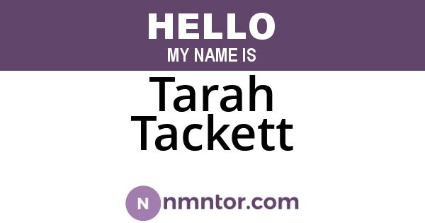 Tarah Tackett