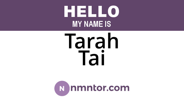 Tarah Tai