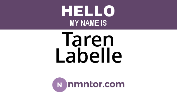 Taren Labelle
