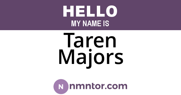 Taren Majors