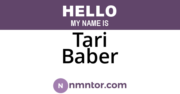 Tari Baber