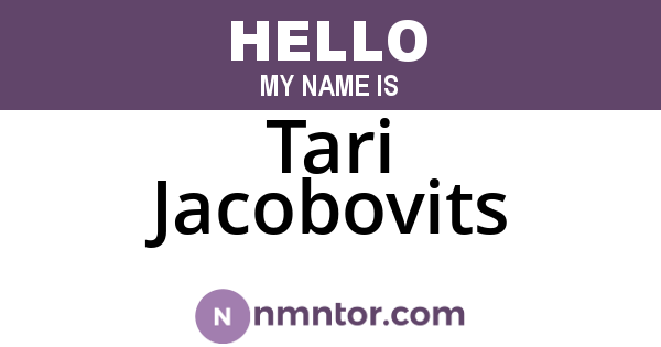 Tari Jacobovits
