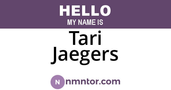 Tari Jaegers
