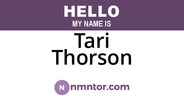 Tari Thorson