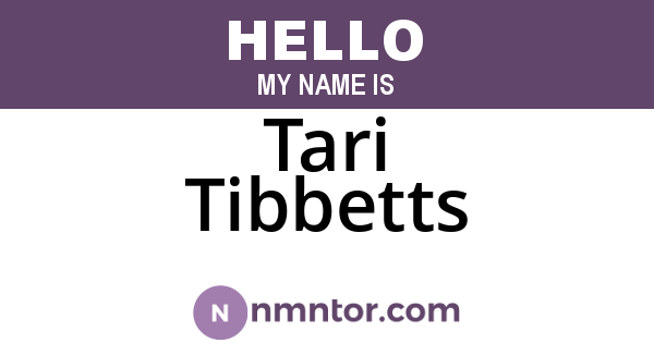 Tari Tibbetts