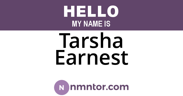 Tarsha Earnest