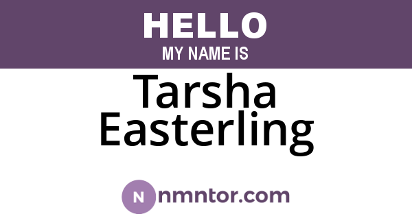 Tarsha Easterling