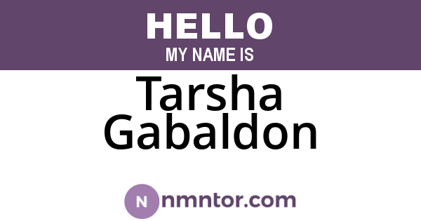 Tarsha Gabaldon