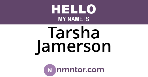 Tarsha Jamerson