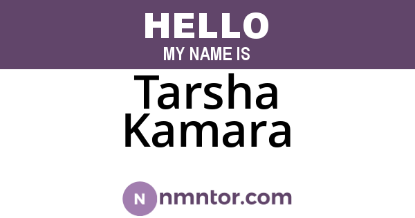 Tarsha Kamara