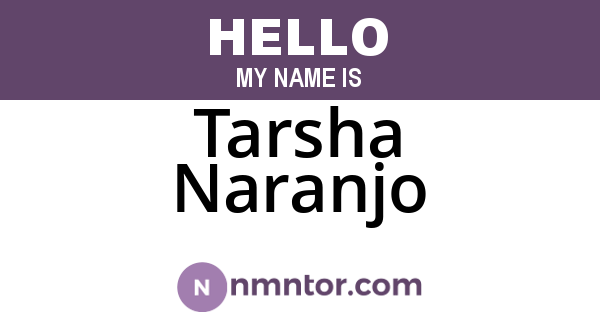 Tarsha Naranjo