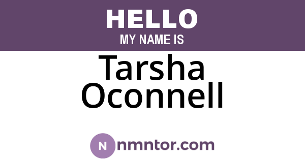Tarsha Oconnell
