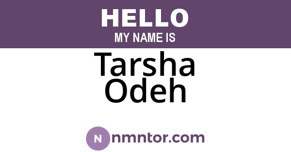 Tarsha Odeh