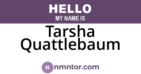 Tarsha Quattlebaum