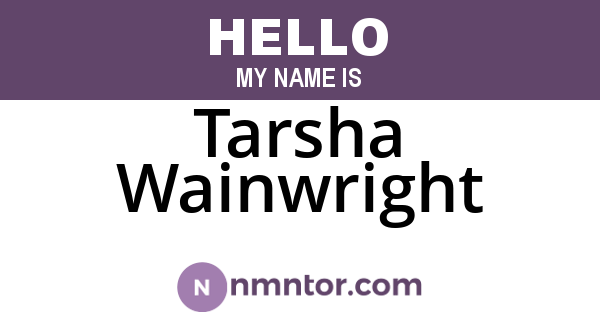 Tarsha Wainwright