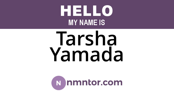Tarsha Yamada