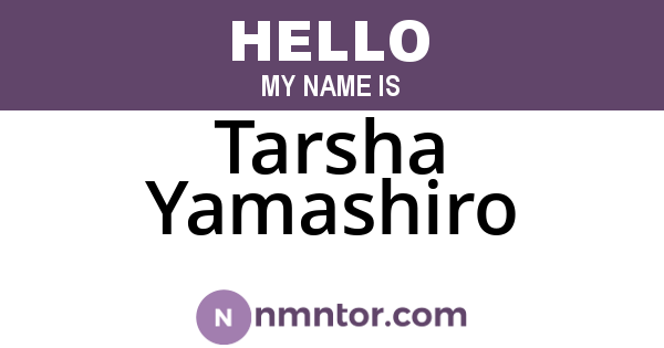 Tarsha Yamashiro
