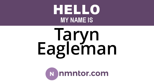 Taryn Eagleman