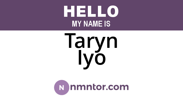 Taryn Iyo