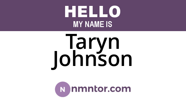 Taryn Johnson