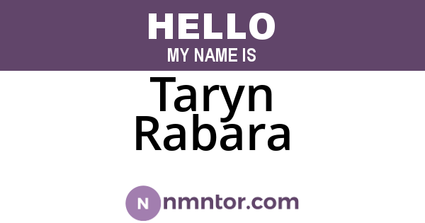 Taryn Rabara