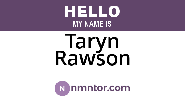 Taryn Rawson