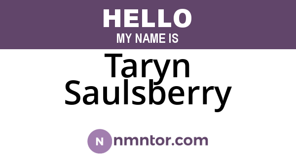 Taryn Saulsberry