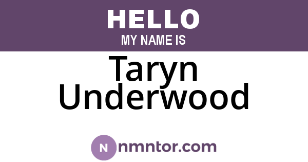 Taryn Underwood