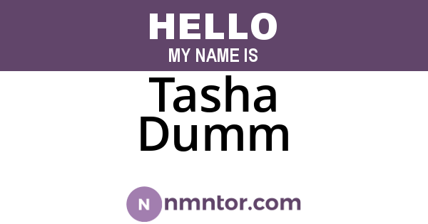 Tasha Dumm