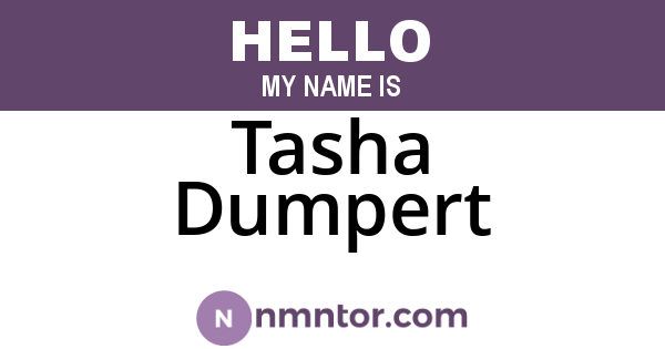 Tasha Dumpert