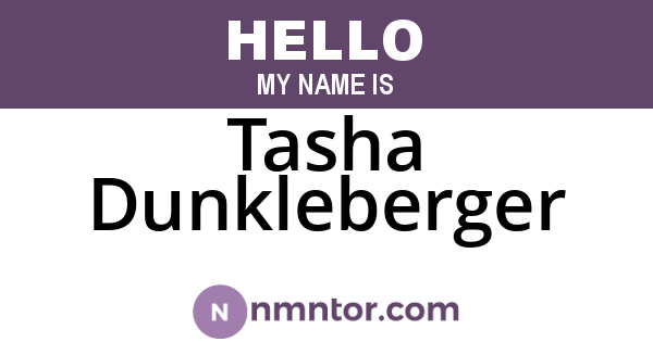 Tasha Dunkleberger