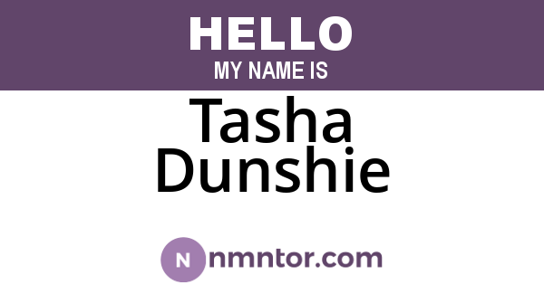 Tasha Dunshie