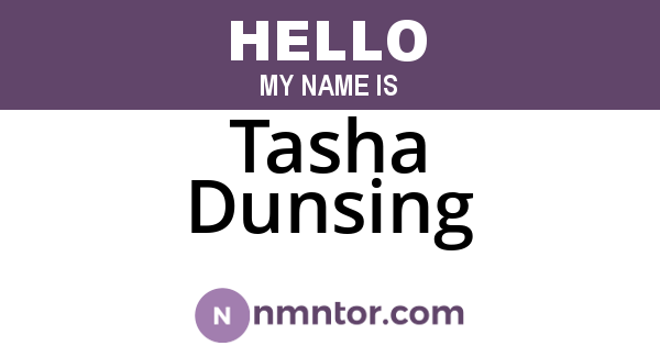 Tasha Dunsing