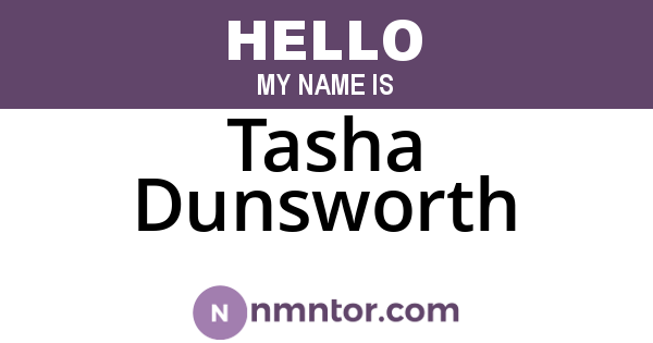 Tasha Dunsworth