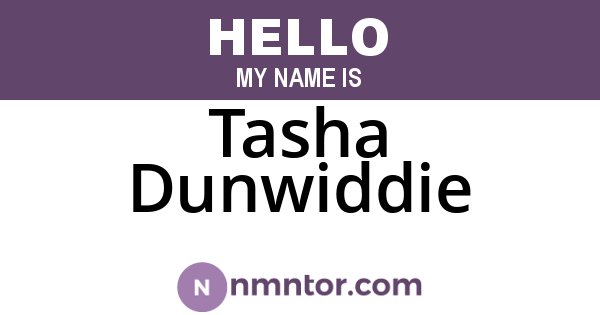 Tasha Dunwiddie