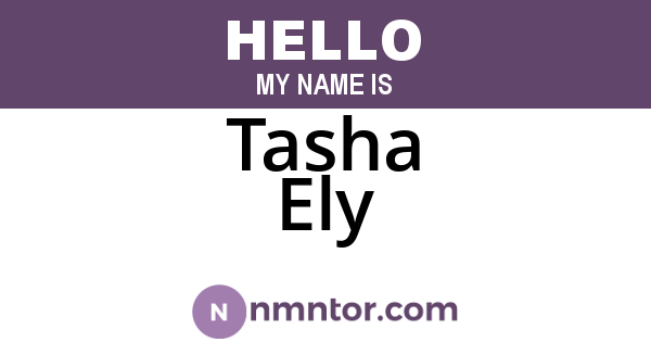 Tasha Ely